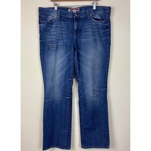 GAP Jeans Women's Size 18 Distressed Denim Blue Jeans‎ Comfort Fit